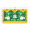 Ganesh and Cow Backdrop 5x8 Feet Indian Traditional Cloth Backdrop Pooja Wall Decor Indian Wall Art Photo Decor Banner Indian Ganesh Pooja Decor Decorative Pooja Cloth